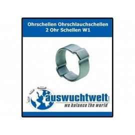 100 Stück Ohrschellen Ohrschlauchschellen 2 Ohr Schellen...